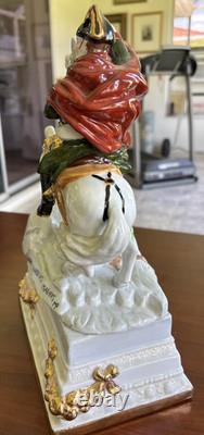 Neundorf Napoleon Crossing Alps Porcelain Figurine Horse Statue 12 6 Lbs