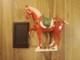 New In Box Chinese Replica Tang Dynasty Tri Color Glaze Ceramic Warhorse Statue