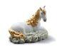 New Lladro The Horse Figurine Golden Lustre Mini #45144 Brand Nib Animal F/sh