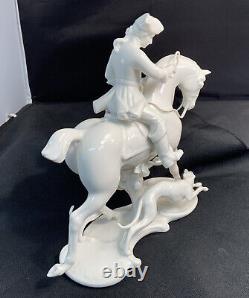 Nice Nymphenburg Porcelain Horse Rider Dogs Figurine Figure Porzellan Figure