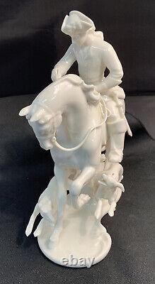 Nice Nymphenburg Porcelain Horse Rider Dogs Figurine Figure Porzellan Figure