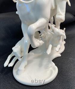 Nice Nymphenburg Porcelain Horse Rider Dogs Figurine Figure Porzellan Figure