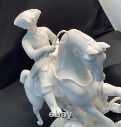 Nice Nymphenburg Porcelain Horse Rider Dogs Figurine Figure Porzellan Figure