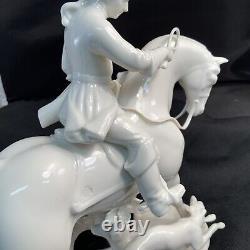 Nice Nymphenburg Porcelain Horse Rider Dogs Figurine Figure Porzellan Figure