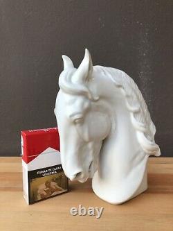 Nice Old Rosenthal White Horse Porcelain Sculpture by Theodore KARNER