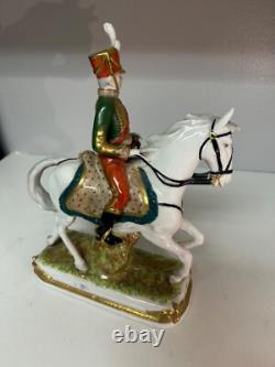 Nice Scheibe Alsbach Napoleonic Soldier on horse Figurine Military PULLY MINT