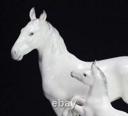 Noritake Figurine Horses Mother and Baby Vintage Porcelain Studio Collection