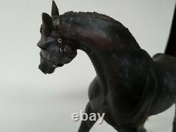 North Light Farrier and Dark Grey Horse Figurine Statue Wade England Porcelain