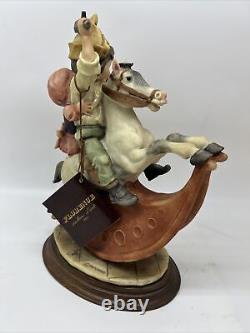 Nwt Giuseppe Armani Figurine Boy And Girl On Rocking Horse 12 X 9 X 5