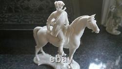 Nymphemburg Hunter and Horse Blanc Porcelain Figure Some Damage