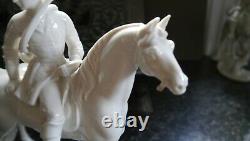 Nymphemburg Hunter and Horse Blanc Porcelain Figure Some Damage