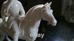 Nymphemburg Hunter and Horse Blanc Porcelain Figure Some Damage