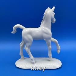 Nymphenburg Germany Porcelain Figurine Of A Prancing Horse Foal #787, Pre 1975