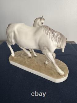 Nymphenburg Horse Group Porcelain Figure Baby and a Mother