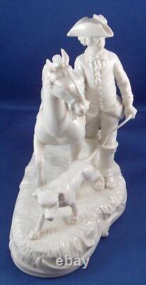 Nymphenburg Porcelain Horse Rider & Dog Figurine Figure Porzellan Figur Hunter