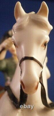 Nymphenburg Porcelain Rider Horse & Dog Figurine Figure Porzellan Figur Hunter