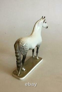 Nymphenburg Porzellan Porcelain Dapple Gray Stallion Horse Figurine