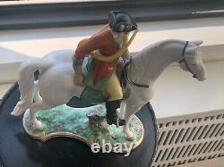 Nymphenburg Rare Porcelain Figurine Hunter On Horse With A Horn #551