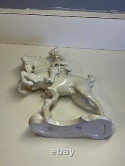 Nymphenburg Trotting Horseman Figurine Theodor Karner Impressed Shield 363-2