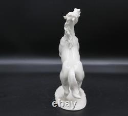 Nymphenburg White Porcelain Rearing Arabian Horse Figurine #800 August Göhring