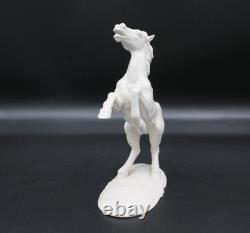 Nymphenburg White Porcelain Rearing Arabian Horse Figurine #800 August Göhring