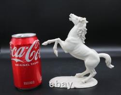 Nymphenburg White Porcelain Rearing Arabian Horse Figurine #800 August Göhring