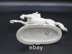 Nymphenburg White Porcelain Rearing Arabian Horse Figurine #800 August Göhring