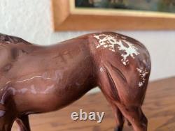 OOAK Custom-Glazed BLACK HORSE RANCH China Appaloosa Model Horse by Karen Grimm
