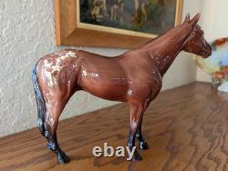 OOAK Custom-Glazed Black Horse Ranch China Appaloosa Model Horse by Karen Grimm