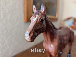 OOAK Custom-Glazed Black Horse Ranch China Appaloosa Model Horse by Karen Grimm