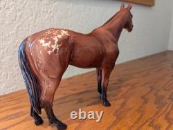 OOAK Custom-Glazed Black Horse Ranch China Appaloosa Model Horse by Karen Grimm