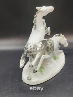 Old Bock Wallendorf Horse Figure Porcelain Lipizzaner Horses