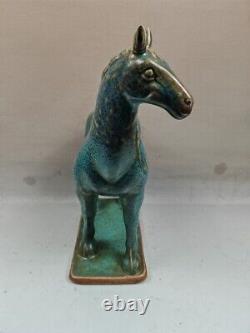 Old Chinese porcelain furnace jun kiln handmade horse statue