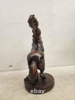 Old REARING STALLION large HORSE Equine Statue by AUSTIN SCUPLTURE 18 tall