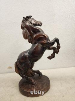 Old REARING STALLION large HORSE Equine Statue by AUSTIN SCUPLTURE 18 tall