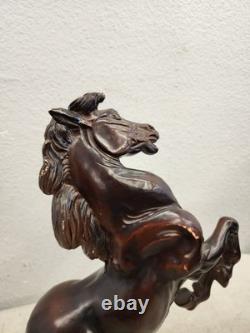 Old REARING STALLION large HORSE Equine Statue by AUSTIN SCUPLTURE 18 tall