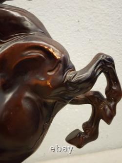 Old REARING STALLION large HORSE Equine Statue by AUSTIN SCUPLTURE 18 tall
