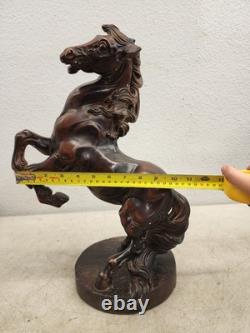 Old REARING STALLION large HORSE Equine Statue by AUSTIN SCUPLTURE 18 tall