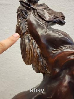 Old REARING STALLION large HORSE Equine Statue by AUSTIN SCUPLTURE 18 tall