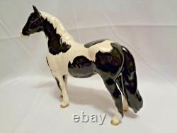 Original Beswick England Black Piebald Pinto Pony Horse Porcelain