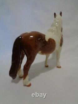 Original Beswick England Brown Skewbald Pinto Pony Horse Porcelain v2