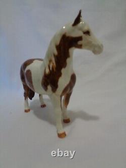 Original Beswick England Brown Skewbald Pinto Pony Horse Porcelain v2