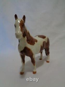 Original Beswick England Brown Skewbald Pinto Pony Horse Porcelain v2