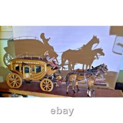 Overland Stage Coach with 2 Beswick Horses Handcrafted by John L. Black