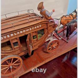 Overland Stage Coach with 2 Beswick Horses Handcrafted by John L. Black