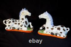Pair Mottahedeh Nelson Rockefeller Chinese Export Horse Figurines Ch'ien Lung