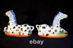 Pair Mottahedeh Nelson Rockefeller Chinese Export Horse Figurines Ch'ien Lung