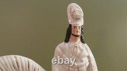 Pair Of Antique Staffordshire Figurines Men On Horse Back