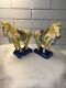 Pair Tang Horse Figurine Sancai Type Glaze Majolica Excellent Condition