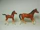 Pair Of Josef Originals Trotting Horses Large & Pony Porcelain Figurines